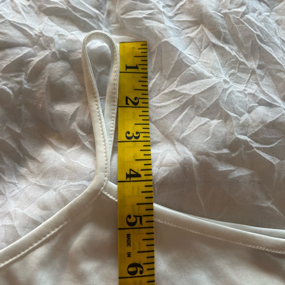 Adrianna Papell Egg Shell/Off White Spaghetti Strap Camisole Tank - Picture 9 of 9